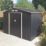 Rowlinson  8' x 5' 6" (Nominal) Apex Metal Shed Dark Grey