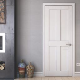 Green & Taylor Victorian Satin Painted White Wooden Shaker Internal Fully-Finished Door 1981mm x 762mm