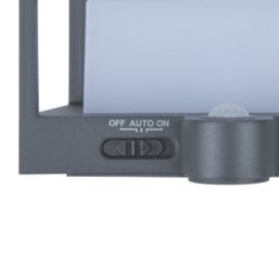 Lutec Curtis Outdoor LED Solar Wall Light With PIR Sensor Dark Grey 300lm