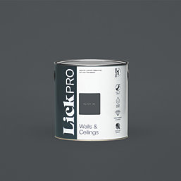 LickPro  Matt Black 01 Emulsion Paint 2.5Ltr