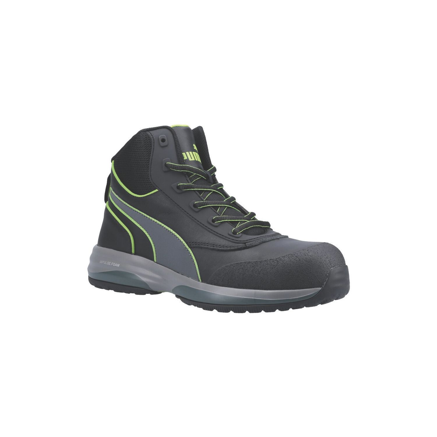 Puma Rapid Mid Size 12 Black Water-Resistant Safety Boots (125KE)