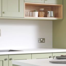 Wilsonart Options Plus Pure Matt White Stone Effect Laminate Breakfast Bar 4100mm x 900mm x 38mm