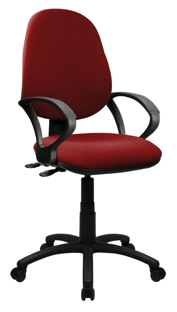 Nautilus Designs Java 300 Medium Back Task/Operator Chair Fixed Arms ...