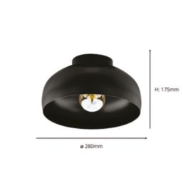 Eglo Mogano 2 Ceiling Light Black