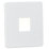 Knightsbridge  Recessed Square LED Plinth Light Matt White 0.8W 15lm