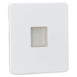Knightsbridge  Recessed Square LED Kitchen Plinth Light Matt White 0.8W 15lm