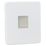 Knightsbridge  Recessed Square LED Kitchen Plinth Light Matt White 0.8W 15lm