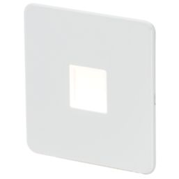 Knightsbridge  Recessed Square LED Kitchen Plinth Light Matt White 0.8W 15lm