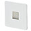 Knightsbridge  Recessed Square LED Plinth Light Matt White 0.8W 15lm