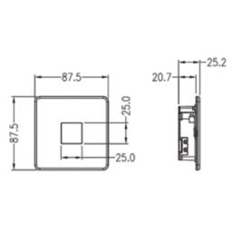 Knightsbridge  Recessed Square LED Kitchen Plinth Light Matt White 0.8W 15lm