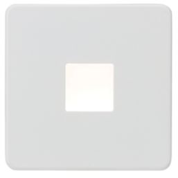 Knightsbridge  Recessed Square LED Kitchen Plinth Light Matt White 0.8W 15lm