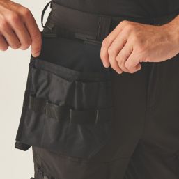 Regatta Hi Vis XPro Stretch Holster Trouser Black/Orange 42" W 32" L