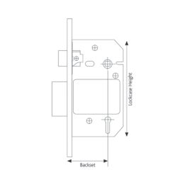 Union Fire Rated  Brass BS 5-Lever Mortice Sashlock 81mm Case - 57mm Backset