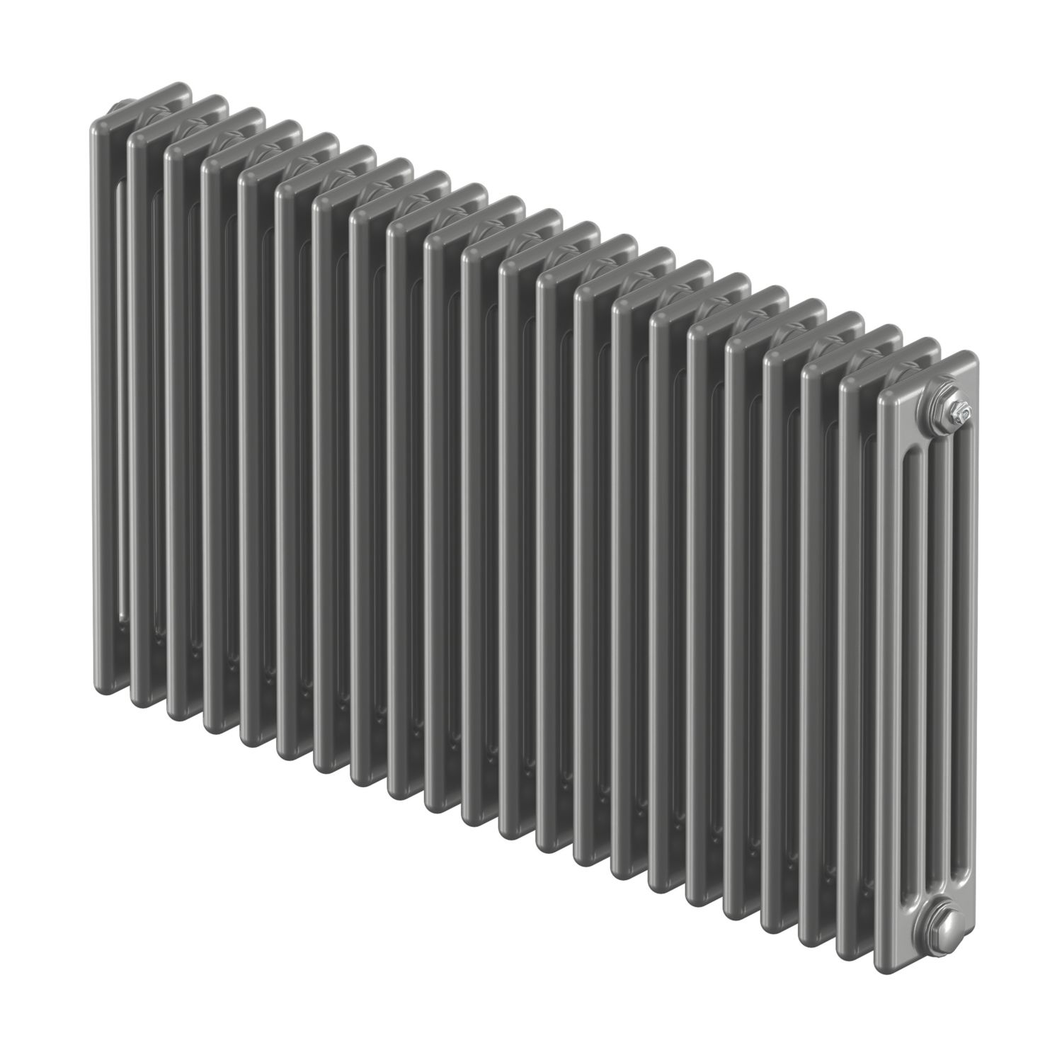 Acova 600mm x 1042mm 5990BTU Silver Horizontal 4 Column Radiator (12663)