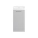 Ohio 1-Door Cloakroom Vanity Unit with Ceramic Basin Gloss Grey 410mm x 220mm x 830mm