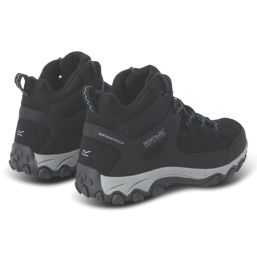 Regatta Edgepoint IV Mid Size 3 Womens Black / Storm Blue Waterproof  Non Safety Work Boots
