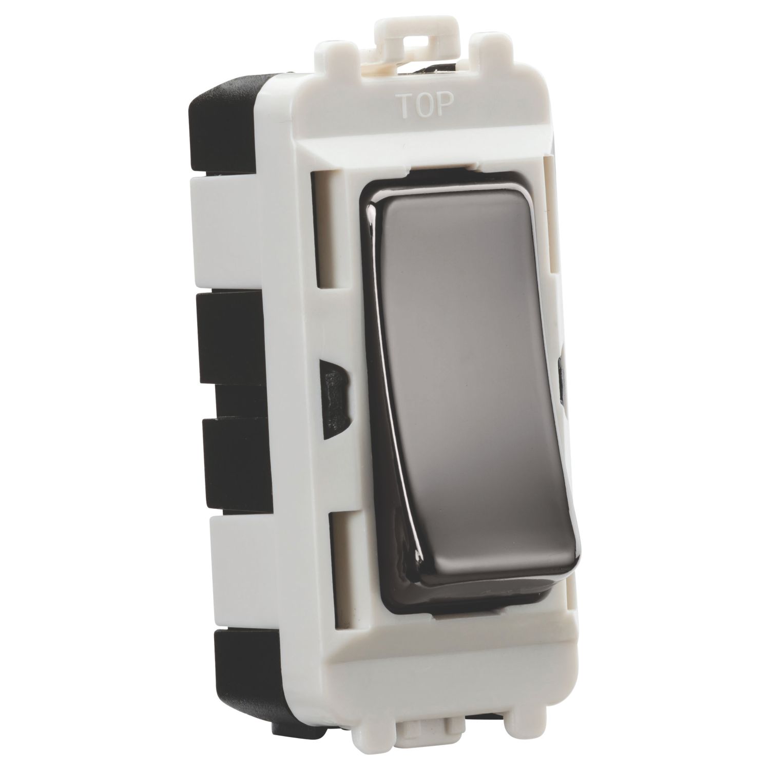 Knightsbridge 20AX Grid DP Control Switch Black Nickel (126CR)