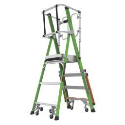 Little Giant Fibreglass 1.18m Green 4 Step Podium Steps