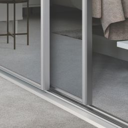 Spacepro Classic 2-Door Sliding Wardrobe Door Kit Cashmere Frame Mirror Panel 1793mm x 2260mm