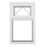 Crystal  Top Opening Clear Triple-Glazed Casement White uPVC Window 610mm x 1190mm