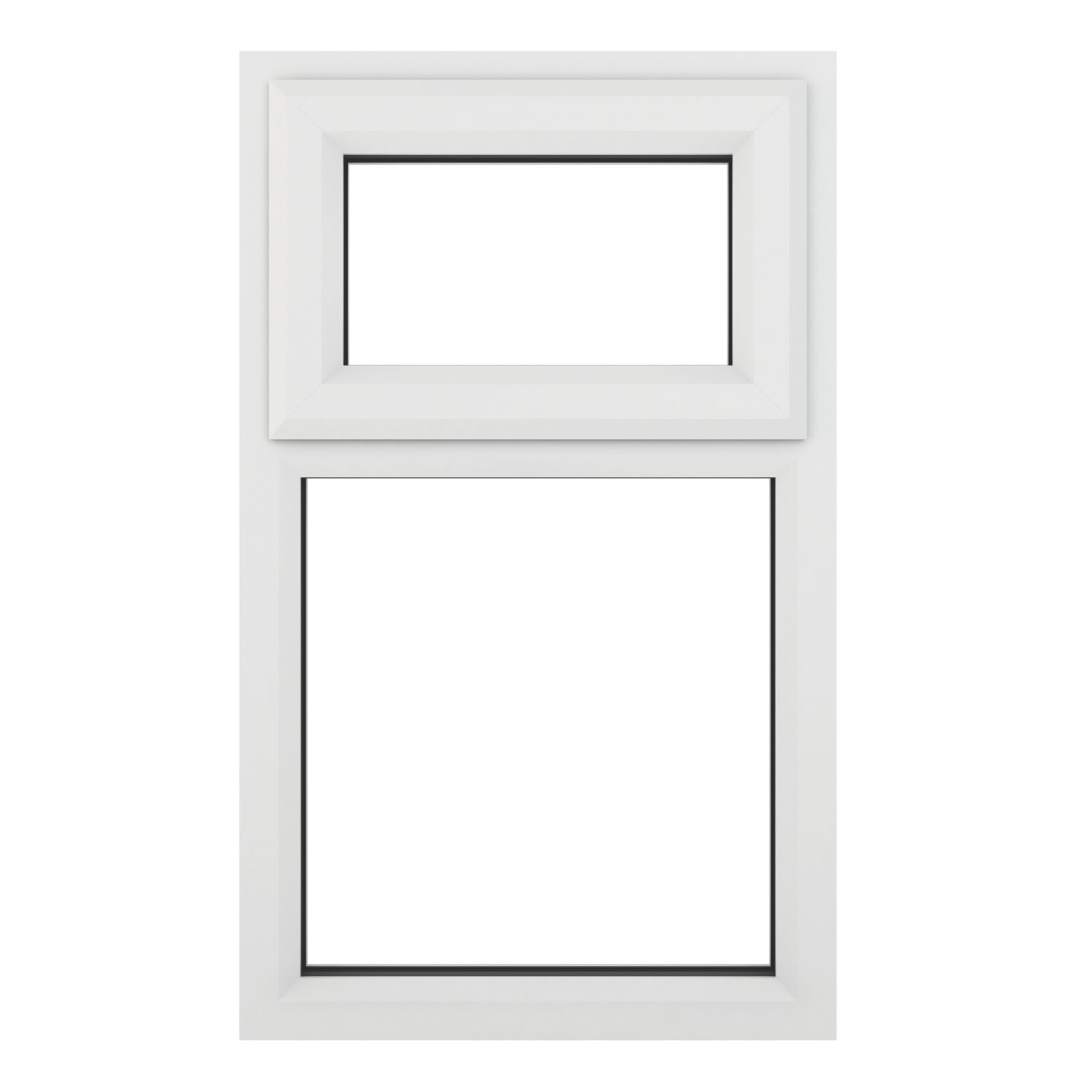 Crystal Top Opening Clear Triple-Glazed Casement White uPVC Window 610mm x 1190mm (126JN)