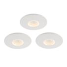 Saxby Vega Round LED Micro Downlights Matt White 12W 240lm 3 Pack