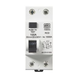 MK Sentry  100A 30mA 2-Pole A Curve  RCCB