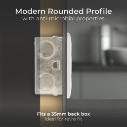 British General  13A Unswitched Fused Spur  White