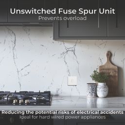 British General  13A Unswitched Fused Spur  White