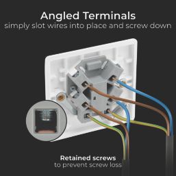 British General  13A Unswitched Fused Spur  White