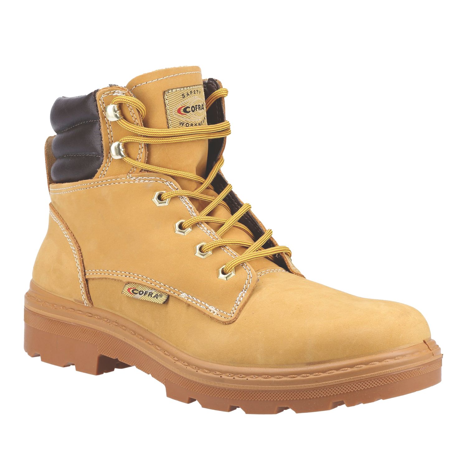 Cofra Kaibab BIS Size 12 Honey Water-Resistant Steel Toe Cap Safety Boots (126XP)