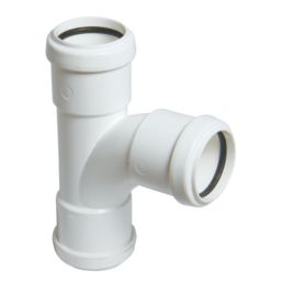 FloPlast Push-Fit Equal Tee White 92.5 (87.5)° 32mm