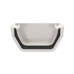 FloPlast  Square External Stop End White 114mm