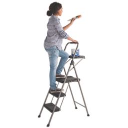 Werner 3 Step 730mm Folding Step Stool With Platform