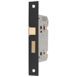 Smith & Locke  Matt Black Bathroom Mortice Latch 64mm Case - 44mm Backset