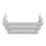 Flomasta Flat Bar 800mm x 400mm 1075BTU White Vertical Designer Radiator