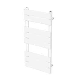 Flomasta Flat Bar 800mm x 400mm 1075BTU White Vertical Designer Radiator
