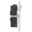 Knightsbridge  13A 2-Gang DP Switched Socket + 3.25A 65W 2-Outlet Type C USB Charger Matt White with White Inserts