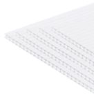 Radmat Building Materials Twinwall Polycarbonate Sheet Clear 690mm x 6mm x 4000mm 5 Pack