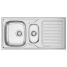 Clearwater Okio 1.5 Bowl Stainless Steel Kitchen Sink  1000mm x 500mm