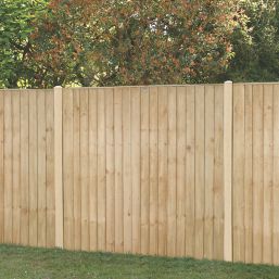 Forest Vertical Board Closeboard  Fence Panels Natural Timber 6' x 5' Pack of 20