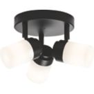 Knightsbridge  Round 3-Light Triple G9 Wall & Ceiling Spotlight Matt Black