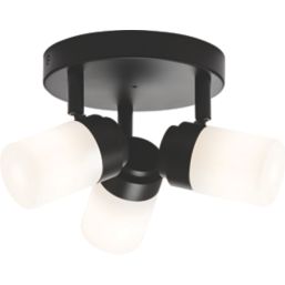 Knightsbridge  Round 3-Light Triple G9 Wall & Ceiling Spotlight Matt Black