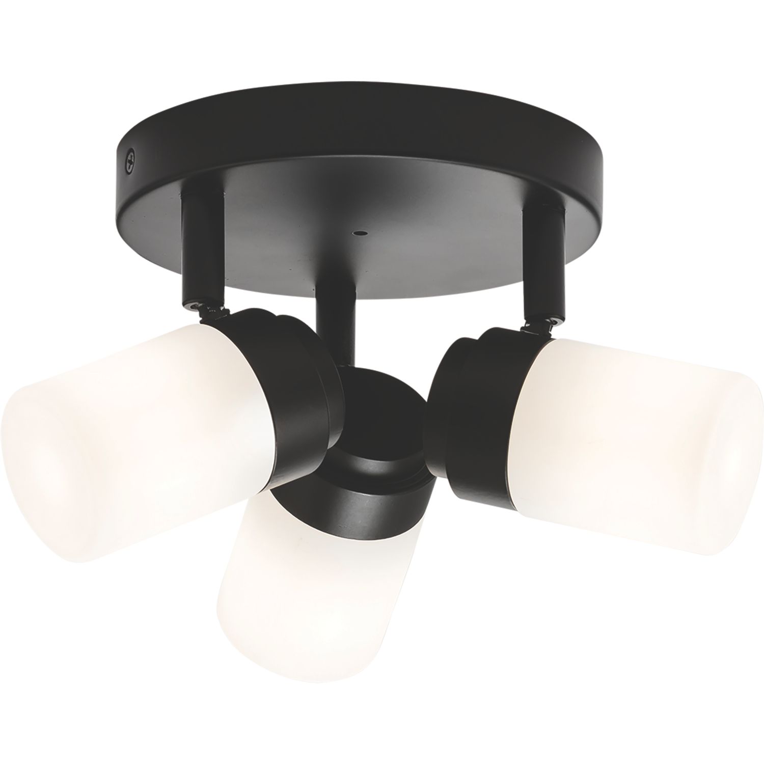 Knightsbridge Round 3-Light Triple G9 Wall & Ceiling Spotlight Matt Black (127GA)