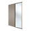 Spacepro Classic 2-Door Sliding Wardrobe Door Kit Stone Grey Frame Stone Grey / Mirror Panel 1793mm x 2260mm