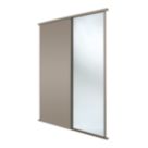 Spacepro Classic 2-Door Sliding Wardrobe Door Kit Stone Grey Frame Stone Grey / Mirror Panel 1793mm x 2260mm