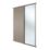 Spacepro Classic 2-Door Sliding Wardrobe Door Kit Stone Grey Frame Stone Grey / Mirror Panel 1793mm x 2260mm