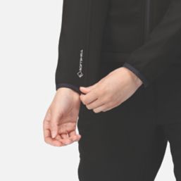 Regatta Arec Womens Softshell Hooded Jacket Black Size 14