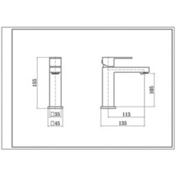 ETAL Avon Polished Chrome 155mm Standard Lever Mono Basin Mixer Tap