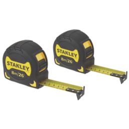 Stanley Grip Tape 8m Tape Measure Set 2 Pack